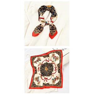 Korean Style 53x53cm Small Square Scarf Wild Professional Flight Attendant Small Scarf Decorative Bandana Scarf