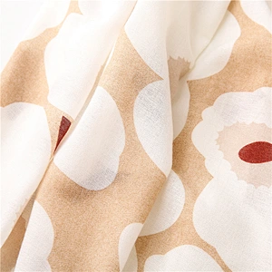 Cotton And Linen Feel Scarf Women Autumn White Flowers Wild Silk Scarf Shawl Dual-Use Thin Keep Warm Scarves