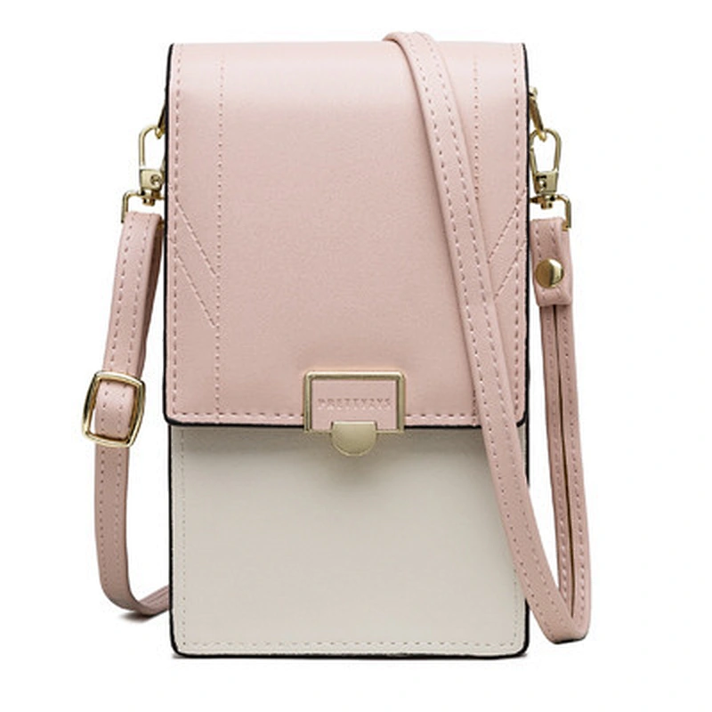 2020 New Ladies Mobile Phone Bag Solid Color Small Fresh Buckle Shoulder Bag Ladies Diagonal Handbag