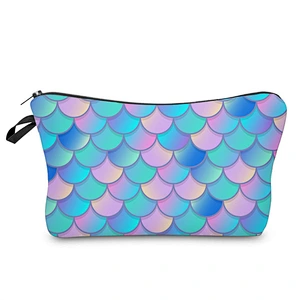 2020 New Multifunctional Ladies Cosmetic Bag Fish Scale Colorful Makeup Bag Mermaid Cosmetic Bags