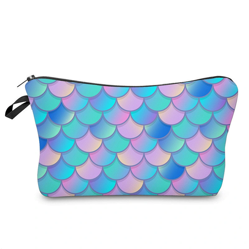 2020 New Multifunctional Ladies Cosmetic Bag Fish Scale Colorful Makeup Bag Mermaid Cosmetic Bags