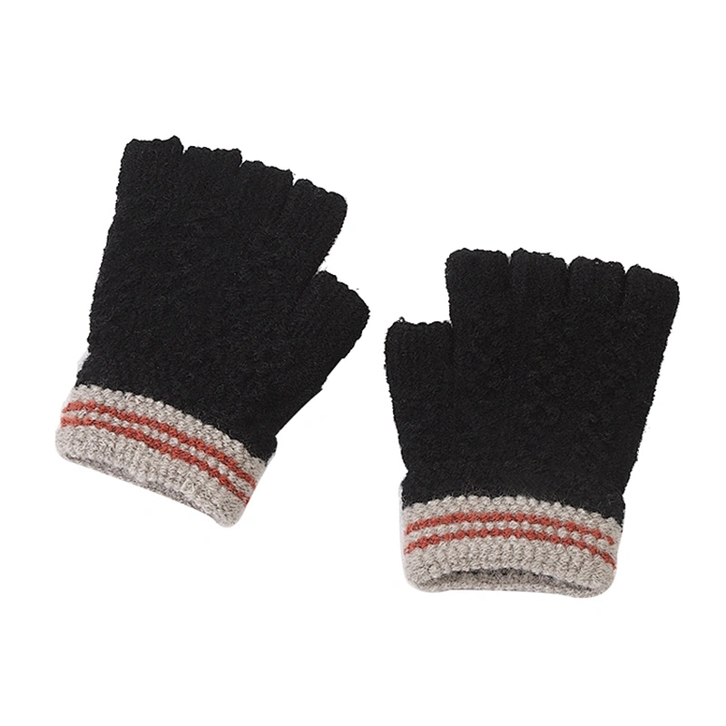 Factory Direct New Men Women Baby Knitted Gloves, Children'S Warm Gloves, Fashion Wild Half-Finger Gloves