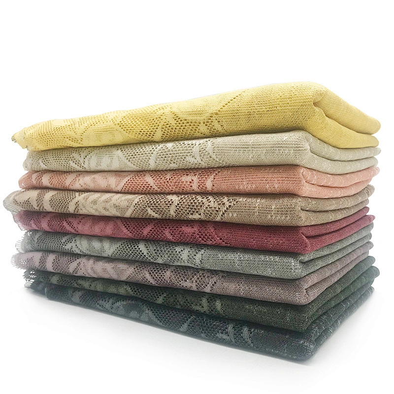 Leaf Jacquard Linen Dubai Abaya Kimono Islam Muslim Hijab Abayas For Women Kaftan Caftan Marocain Turkish Islamic Scarf