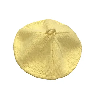 Adult Fashion Knitted Beret Hats Female Shopping Wild Knit Painter Hat Literary Sweet Cute Knitted Hats