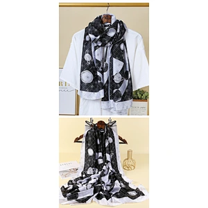 New Satin Silk Scarf Female Spring Fashion Brand Korean Version Silk Air Conditioning Shawl Beach Scarves