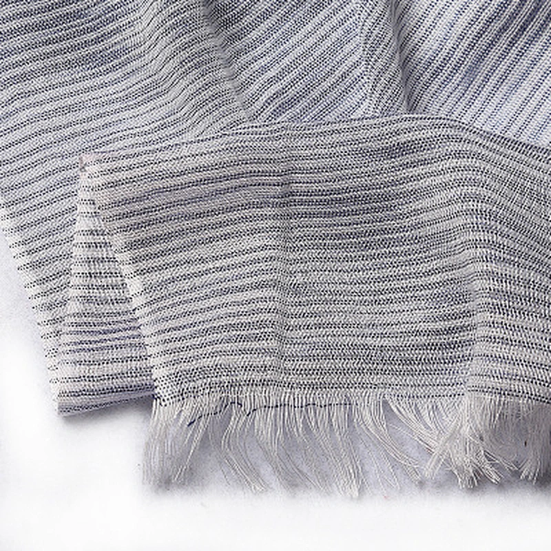 Spring and summer new style cotton and linen striped scarf short travel sunscreen beach scarf shawl