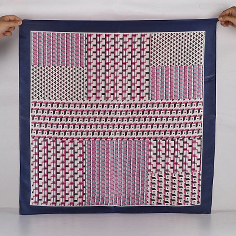 Spring new scarf female simulation silk geometric printed female professional decoration small square scarf