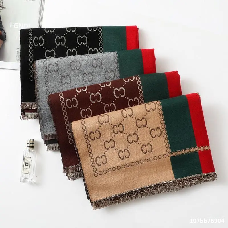 75*175CM Brand Double Side Scarf Winter Silk Poncho Women Pattern Designer Female Long Shawl
