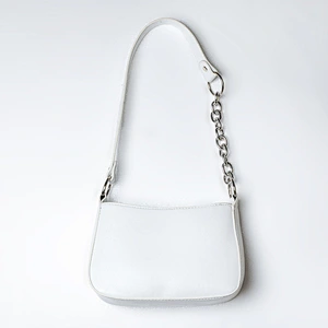 French Underarm Bag Design Handbag Stitching Metal Ring Chain Bag Retro Messenger Bag