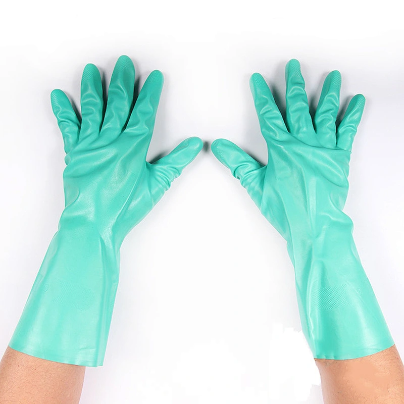Durable Acid and Alkali Resistant Glove Nitrile Coated Industrial Safety Glove