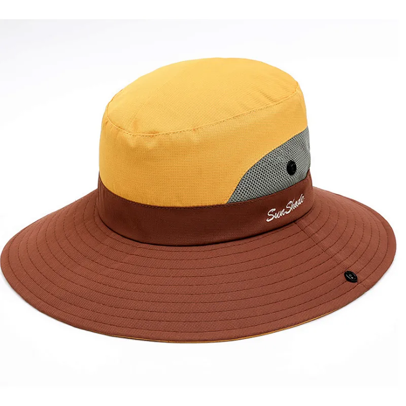 Women UV Protection Beach Hat Casual Womens Summer Ponytail Wide Brim Hats Fishing Running Sports Hats