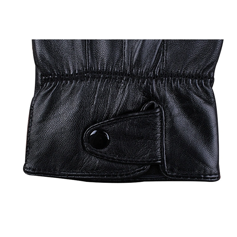 New Autumn Winter Cycling Leather Gloves Windproof Outdoor Cycling Motorcycle Warm  Cashmere Men'S Leather Gloves Wholesale