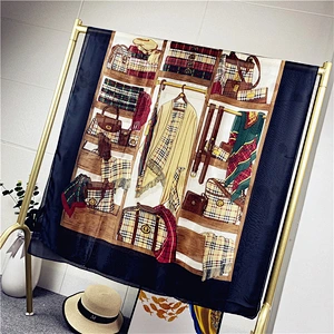 Large-Size New Silk Satin Scarf, Summer Sun Protection Decorative Dual-Use Scarf Women