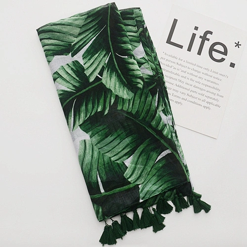 New Spring Summer Thin Ethnic Style Cotton Linen Scarf Oversized Shawl Seaside Sunscreen Scarf