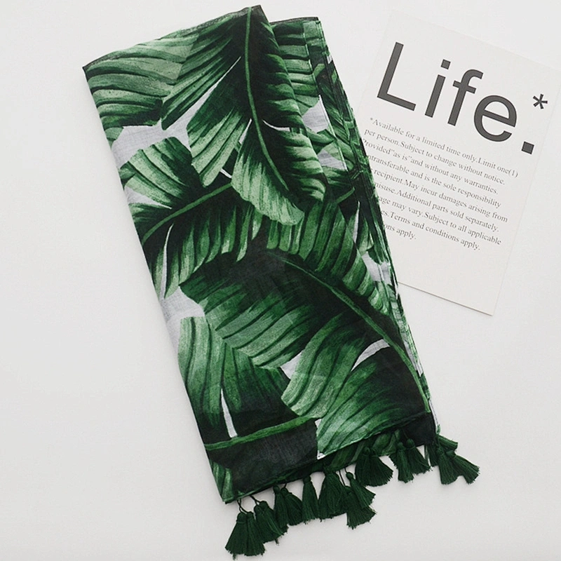 New Spring Summer Thin Ethnic Style Cotton Linen Scarf Oversized Shawl Seaside Sunscreen Scarf