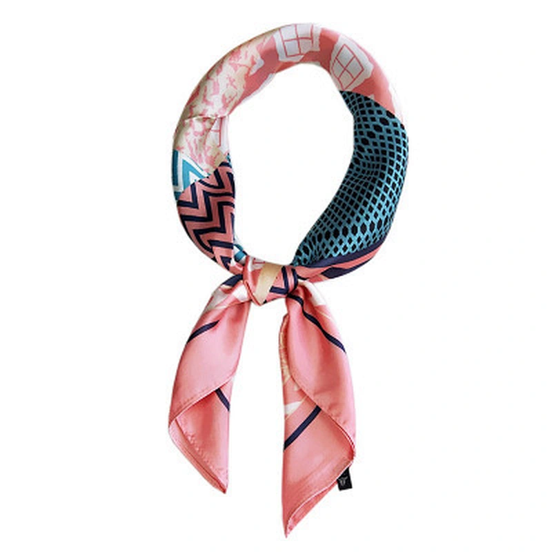 New style wild professional scarf 70cm*70cm small geometric square scarf imitated silk scarf female