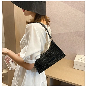 Western Style Underarm Bag Female 2020 Popular All-Match Shoulder Bag Solid Color Soft Small Square Bag