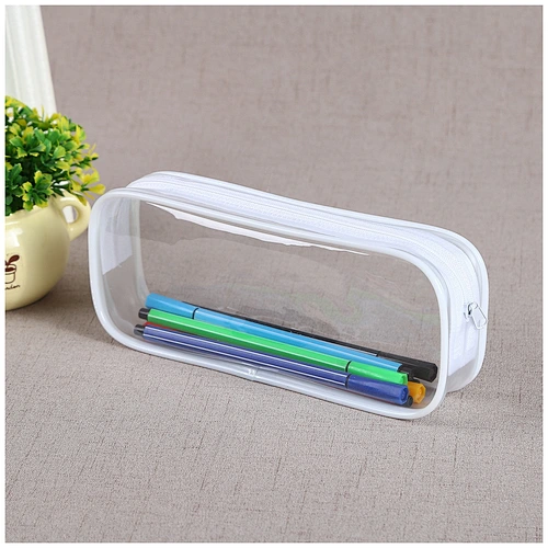 Large Clear Candy Color Recyclable Transparent PVC Pencil Bag