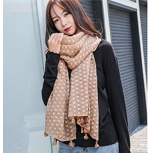 2020 Wholesale New Cotton And Linen Scarf Women Korean Autumn Fashion Wild Pure Color Tourism Art Dual-Use Shawl