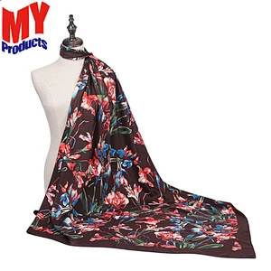 Silk organza shawl satin head scarf for women