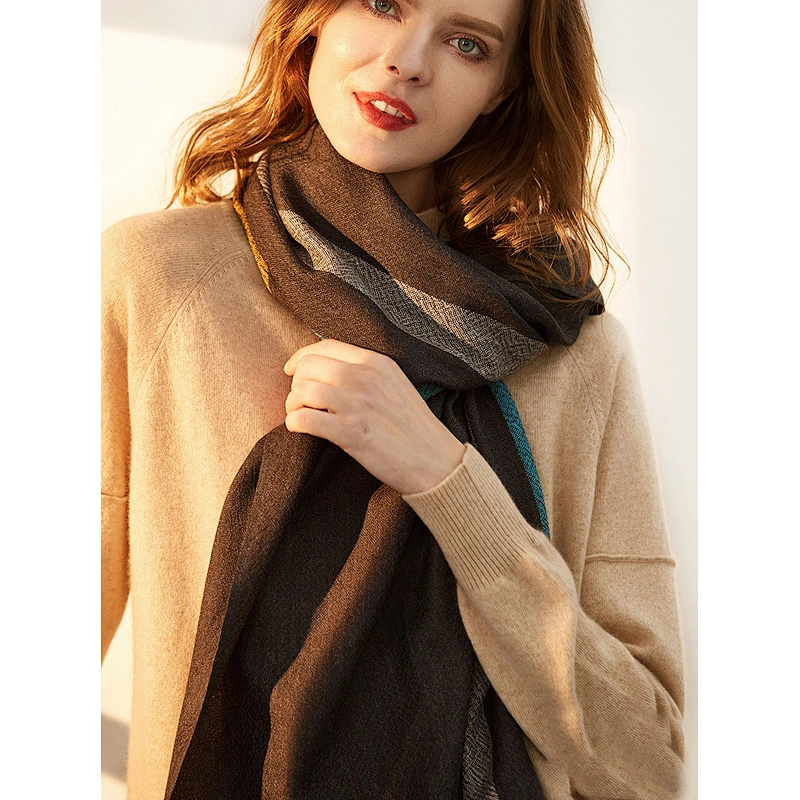2020 Wholesale Soft Warm Worsted Thin Shawl Custom New Fashion Women Warm 100% Wool Scarf For Winter