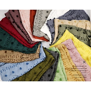 Korean Version Classic Fashion Flower Scarf Long Ladies Solid Color Cotton And Linen Silk Scarf Dual-Use Shawl