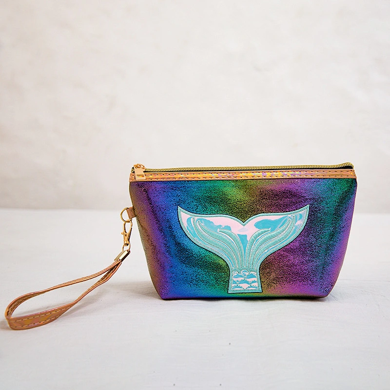 Fashion Waterproof Customized Logo Laser Women Cosmetic Pouch Bag Travel Bolsa De Cosmeticos