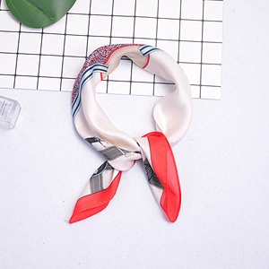 2020 Spring New Style Small Square Scarf Silk Section Retro Ins Art Korean Decorative Small Scarf For Female