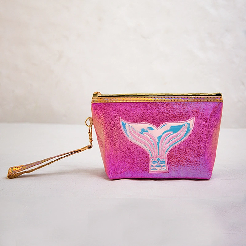 Fashion Waterproof Customized Logo Laser Women Cosmetic Pouch Bag Travel Bolsa De Cosmeticos
