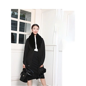 2020 Fur Collar Shawl Female Winter Cloak-Style Jacket British Scarf Dual-Use Thick Tassel Plaid Winter Cloak