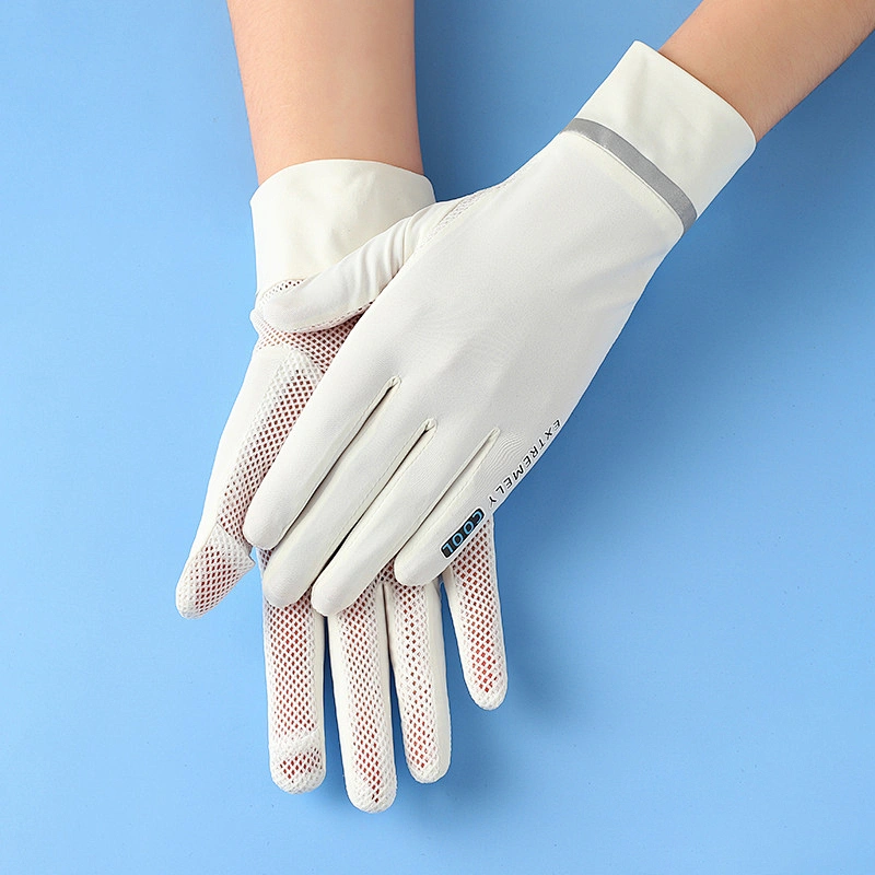 Women'S Gloves Summer UV Sun Protection Tram Outdoor Touch Screen Breathable Ice Silk Driving Gloves