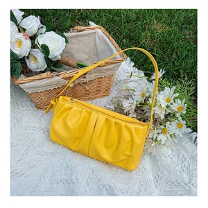 Wholesale One-Shoulder Underarm Bag 2020 New Trendy Korean Version Fold Cloud Bag Soft PU Small Bag For Female