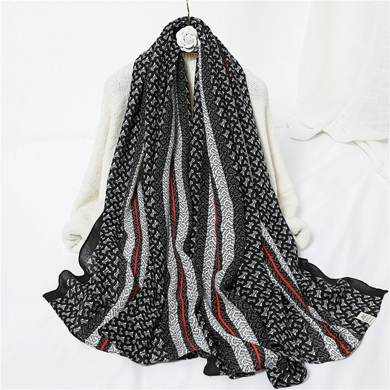 Fashion Women Stylish Striped Shawl Thick Winter Pashmina Cashmere Scarf