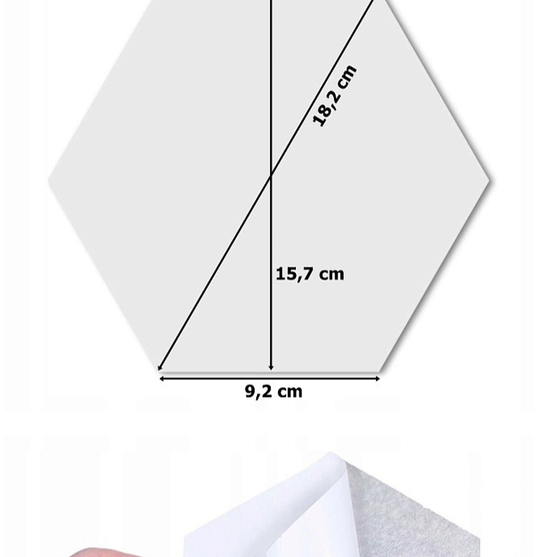 mirror-like wall sticker 15.7*9.2cm