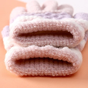 Factory Direct Baby Gloves Cute Stripes Children Winter Kindergarten Children'S Warm Knitted Gloves