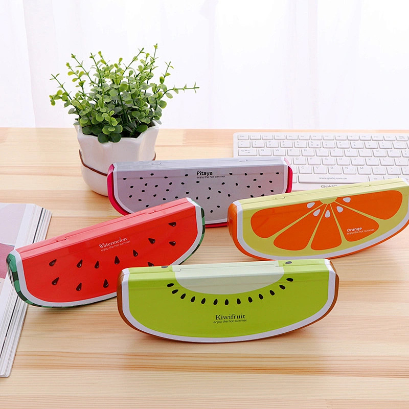 Cute Cartoon Fruit Pencil Case Student Stationery Box Double-Layer Iron Pencil Case