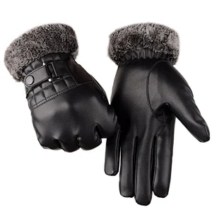 Winter Touch Screen Gloves Business Driving Men's Gloves Thickened Plus Velvet Warmth Riding Outdoor Cotton Gloves