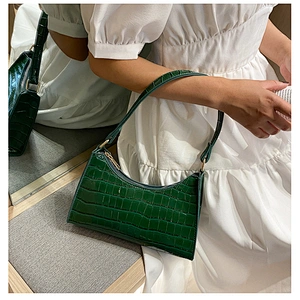 Western Style Underarm Bag Female 2020 Popular All-Match Shoulder Bag Solid Color Soft Small Square Bag