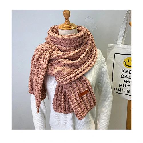 Korean Version 2021 Wool Scarf Women Autumn Winter New Wild Dual-Use Thickened Warmth Student Ins Girl Shawl