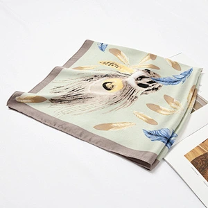 Scarf female 60x60cm small square sunscreen scarf female printed wild decorated square silk scarf