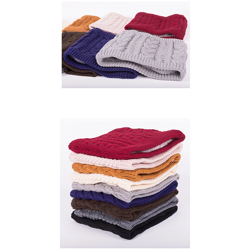 In Stock Couples Fashion All-Match Scarf Wool Yarn Warm Velvet Solid Color Collar Scarf
