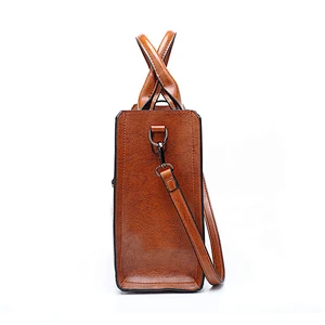 Oil Wax Leather Luxury Handbag Designer Lady Vintage Leather Handbag