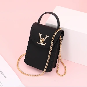 New Cute Mobile Phone Purses Cases Small Crossbody Women Jelly Handbags Tote PVC Luxury Bags Jelly Mini Crossbody Bag