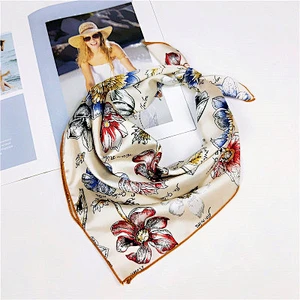 Spring Autumn Summer New Fashion Wild Women 60cm Chiffon Professional Scarf Small Square Scarves