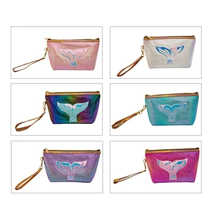 Fashion Waterproof Customized Logo Laser Women Cosmetic Pouch Bag Travel Bolsa De Cosmeticos
