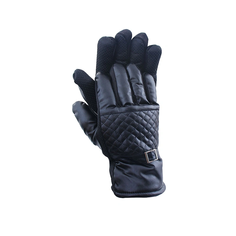 Winter men's cycling warm gloves PU leather motorcycle outdoor sports winter adult skiing gloves