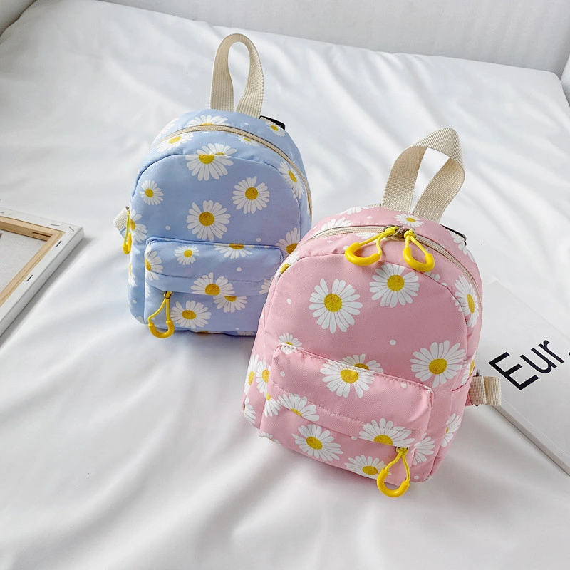 2020 New Korean Girl Bag Children'S Backpacks Fashion Nylon Little Daisy Cute Mini Backpack
