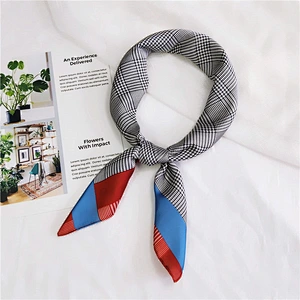 Female new fashion wild professional scarf sunscreen soft small square scarf silk scarf