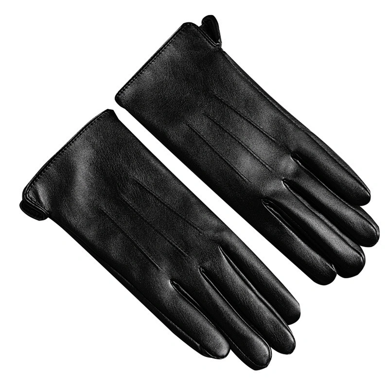 Student Korean Cute Women Leather Gloves Keep Warm Plus Velvet Thicken Touch Screen Outdoor Cycling Driving Winter Gloves