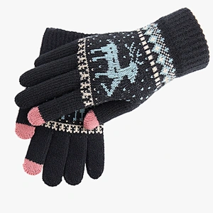 Warm Knitted Wool Touch Screen Gloves Women Warm Velvet Lovers Korean Wholesale Winter Gloves